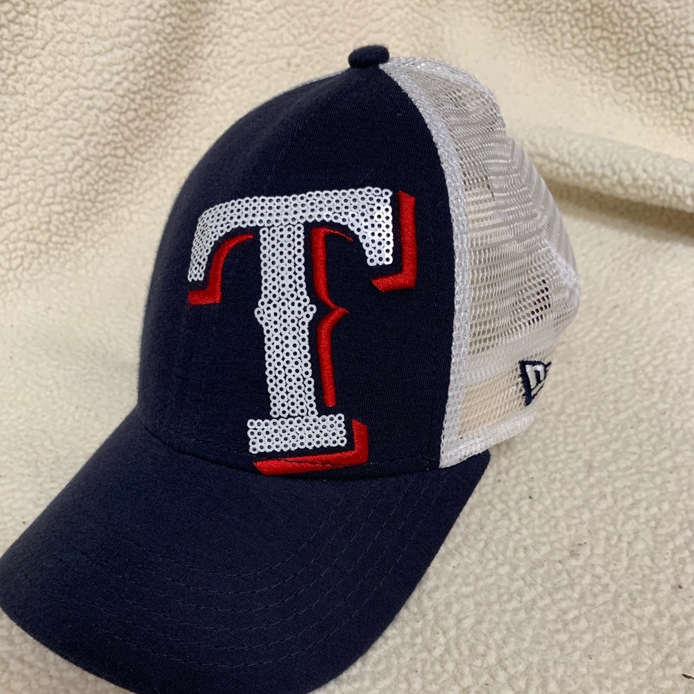 Youth Texas Rangers sequin baseball hat